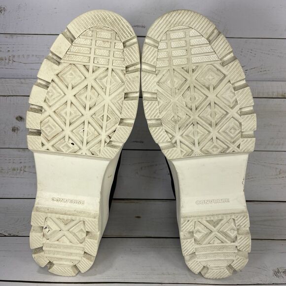 Converse Chuck Taylor All Star Lugged Womens Size 6 Black Leather Chunky - Picture 10 of 11